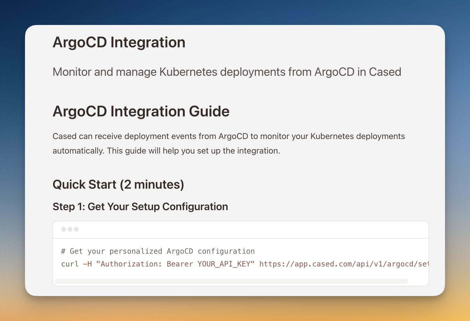ArgoCD Integration for Kubernetes Deployments