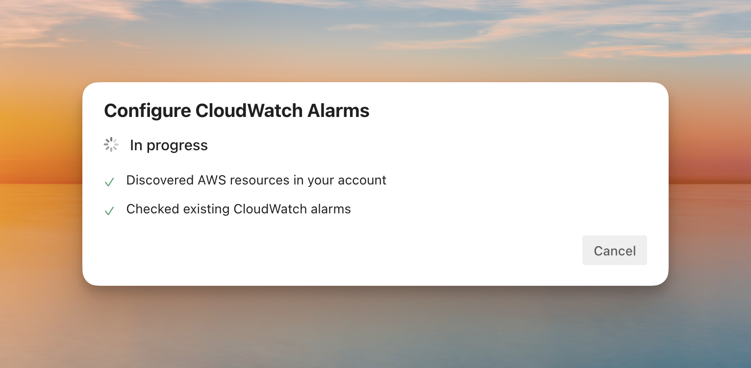 Configure CloudWatch Alarms Without Opening AWS Console