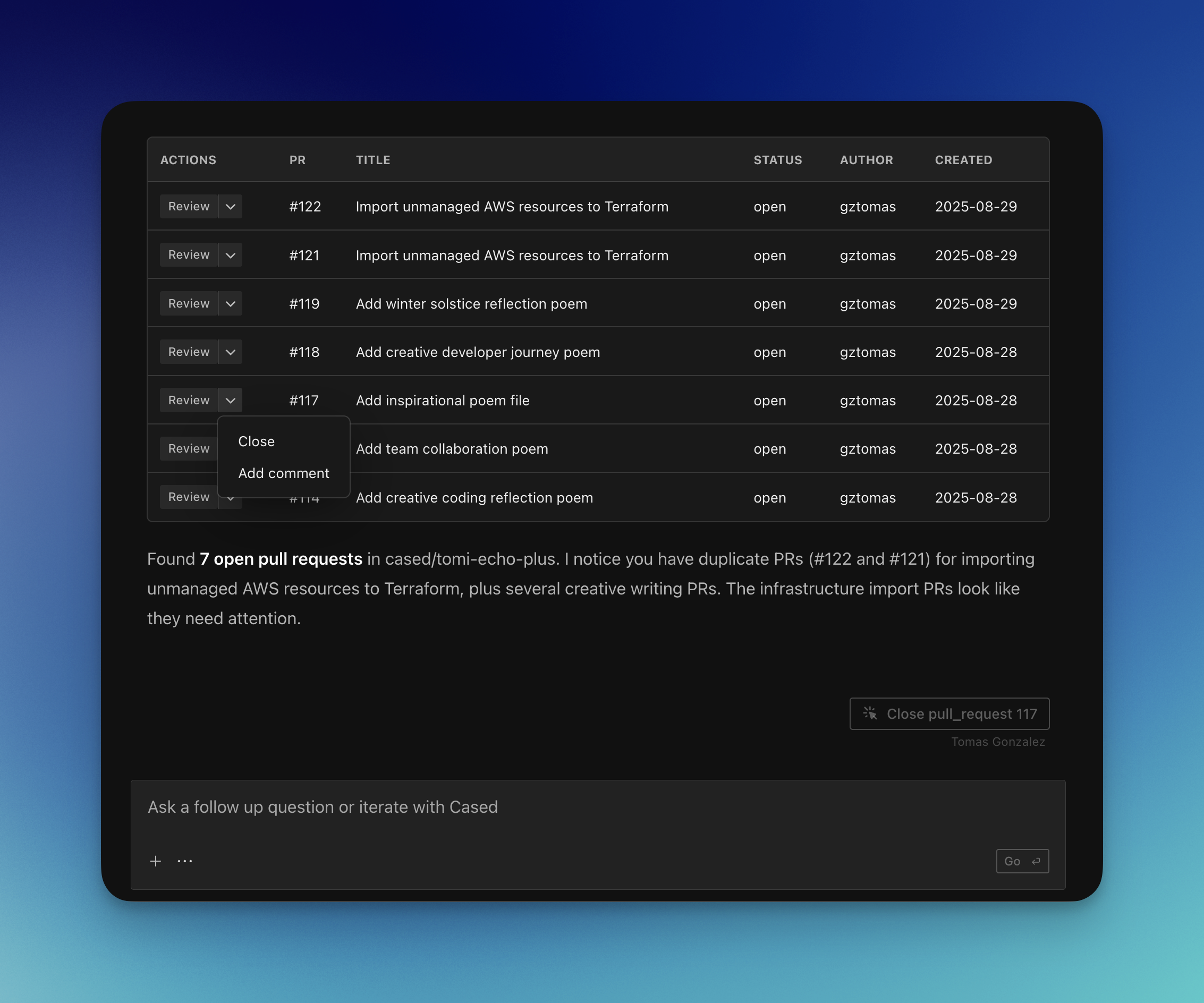 Click, Don't Chat: UI Actions for LLM Interfaces