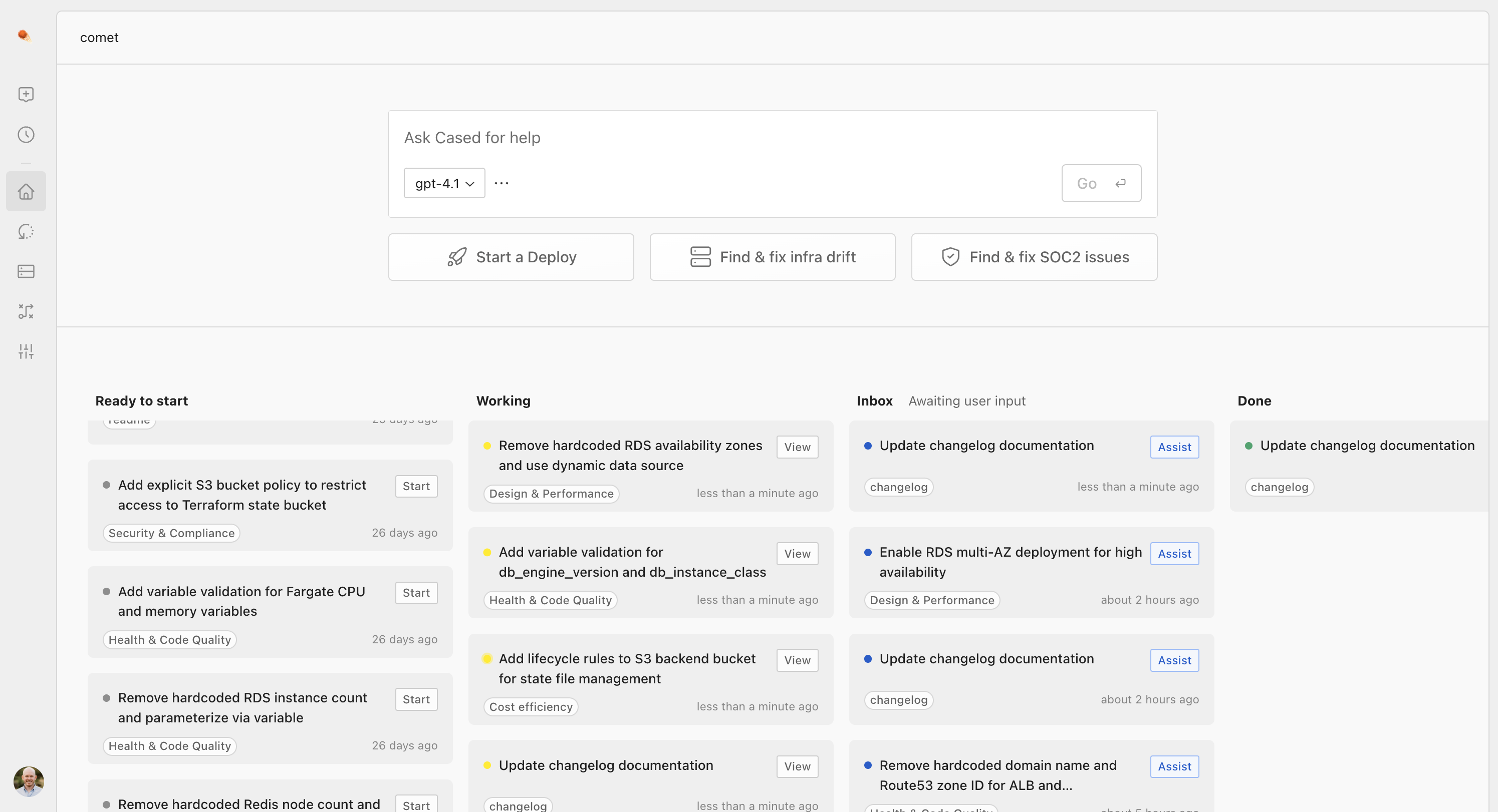 Cased UI